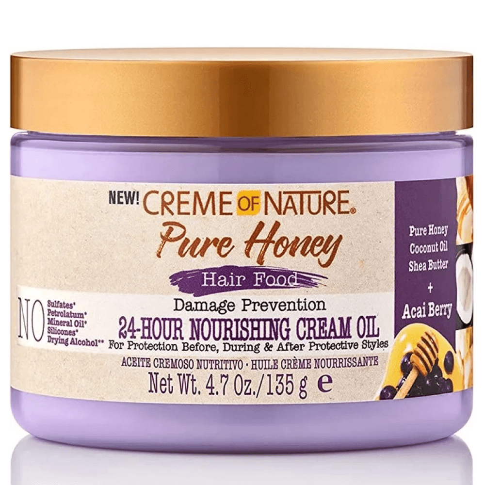 Creme of Nature Pure Honey Hair Food 24-Hour Nourishing Cream oil 135g-All-Aladin Beauty