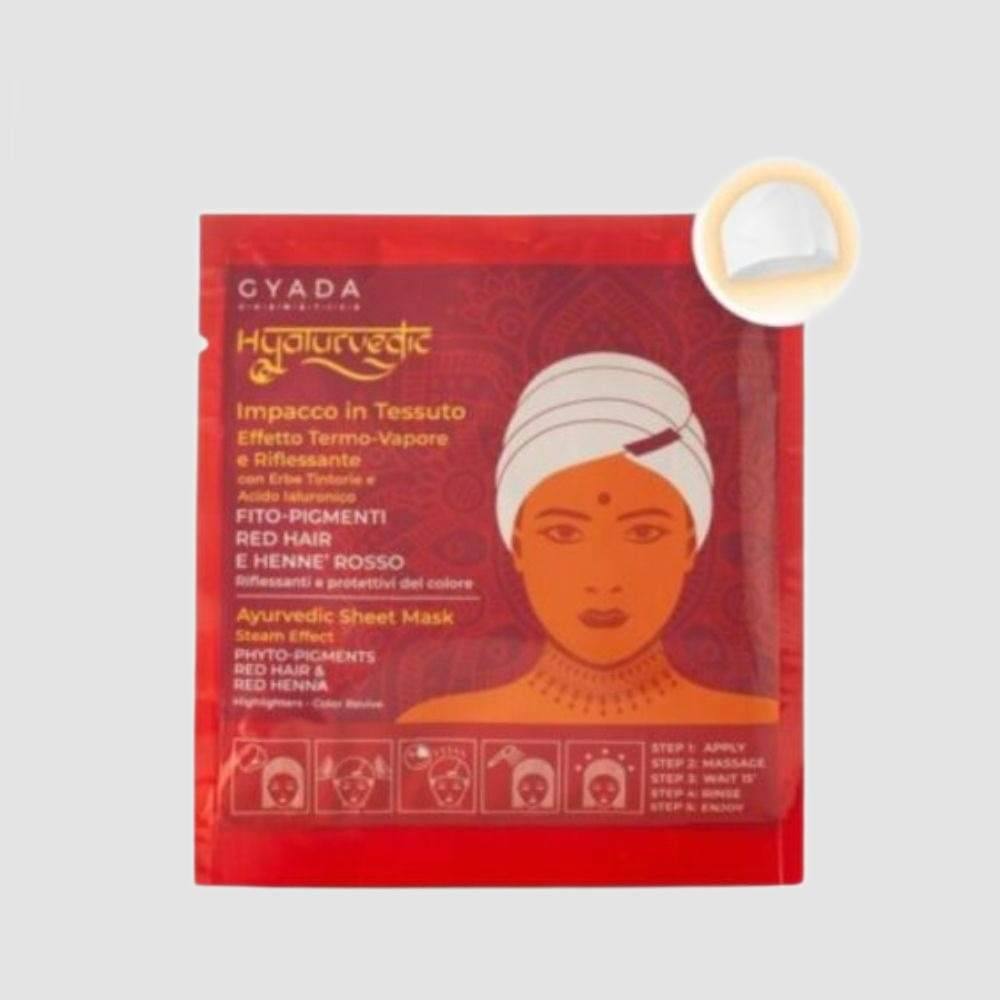 Gyada Hyalurvedic Reflective Ayurvedic Fabric Hair Wrap – Red Hair