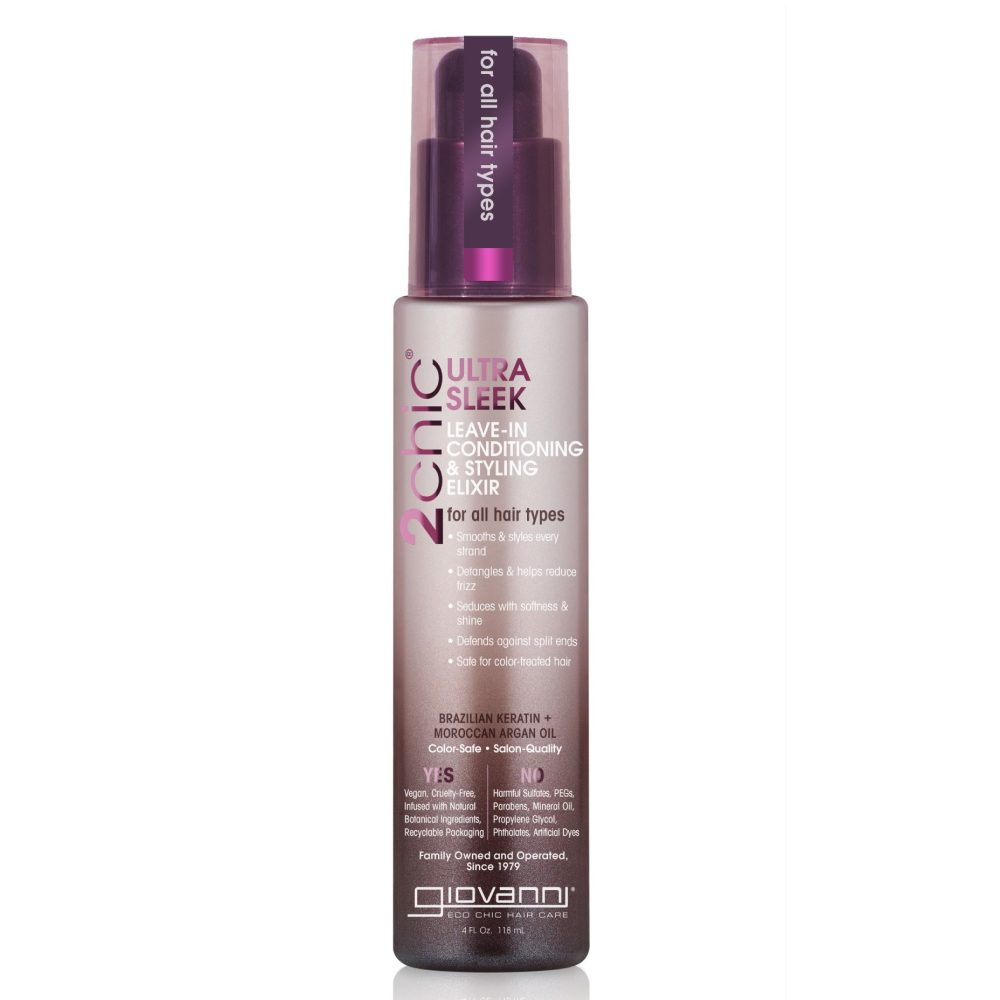 Giovanni 2Chic Brazilian Keratin & Moroccan Argan Oil Blow Spray 4oz
