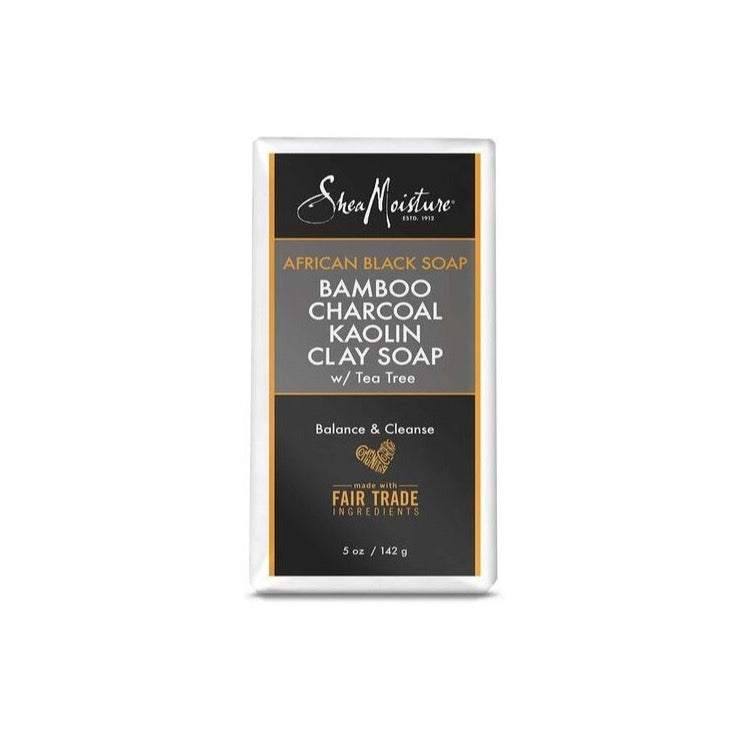 Shea Moisture African Black Soap Bamboo Charcoal Kaolin Clay Soap 142g