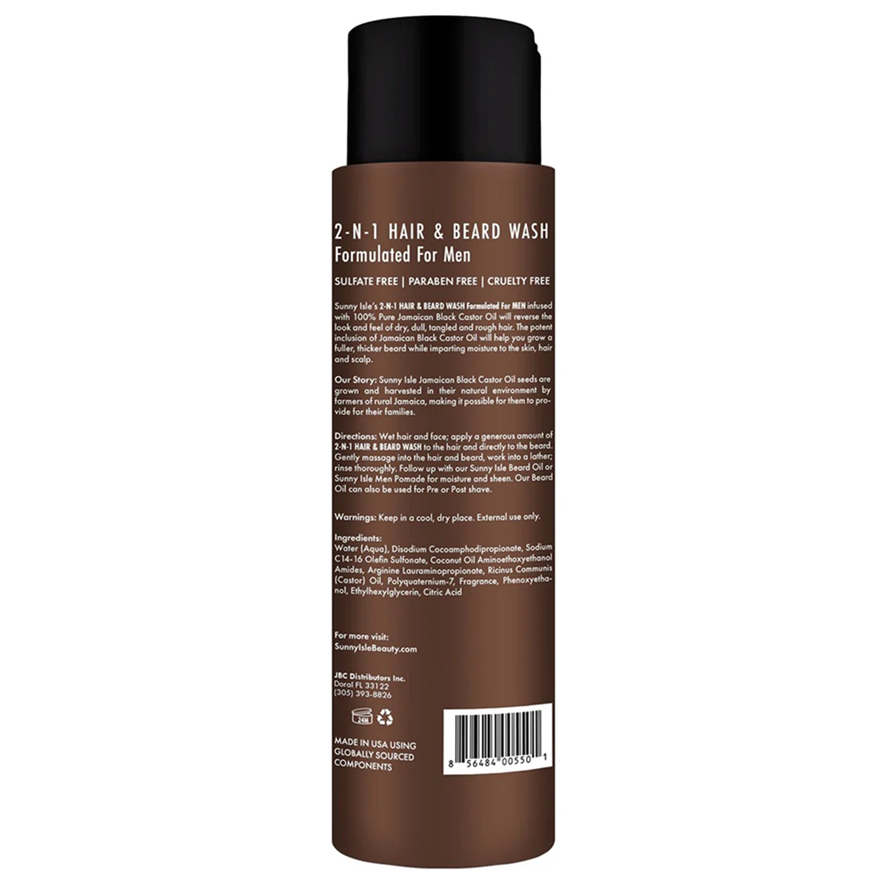 Sunny Isle Jamaican Black Castor Oil Hair and Beard Wash 354ml-All-Aladin Beauty