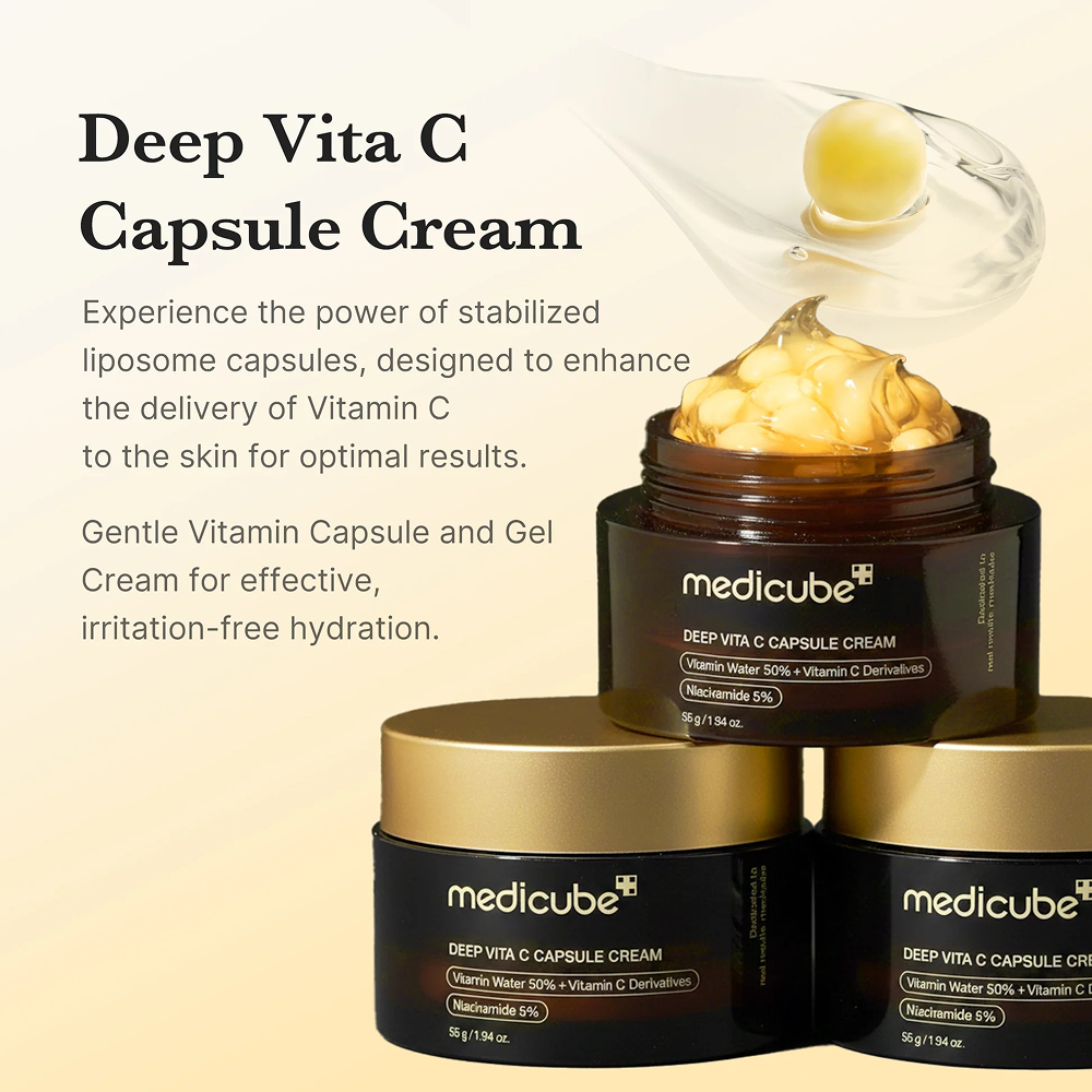 Medicube Deep Vitamin C Capsule Cream 55g-Vitamin C Brightening Cream-Aladin Beauty