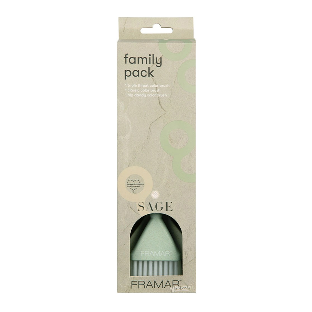 Framar Family Pack Brush Set Neutrals Sage