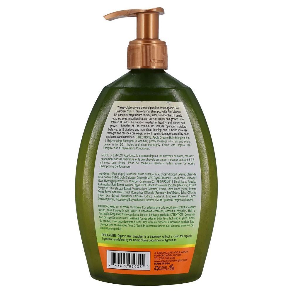 Organic Hair Energizer 5-in-1 Rejuvenating Shampoo 13oz-All-Aladin Beauty