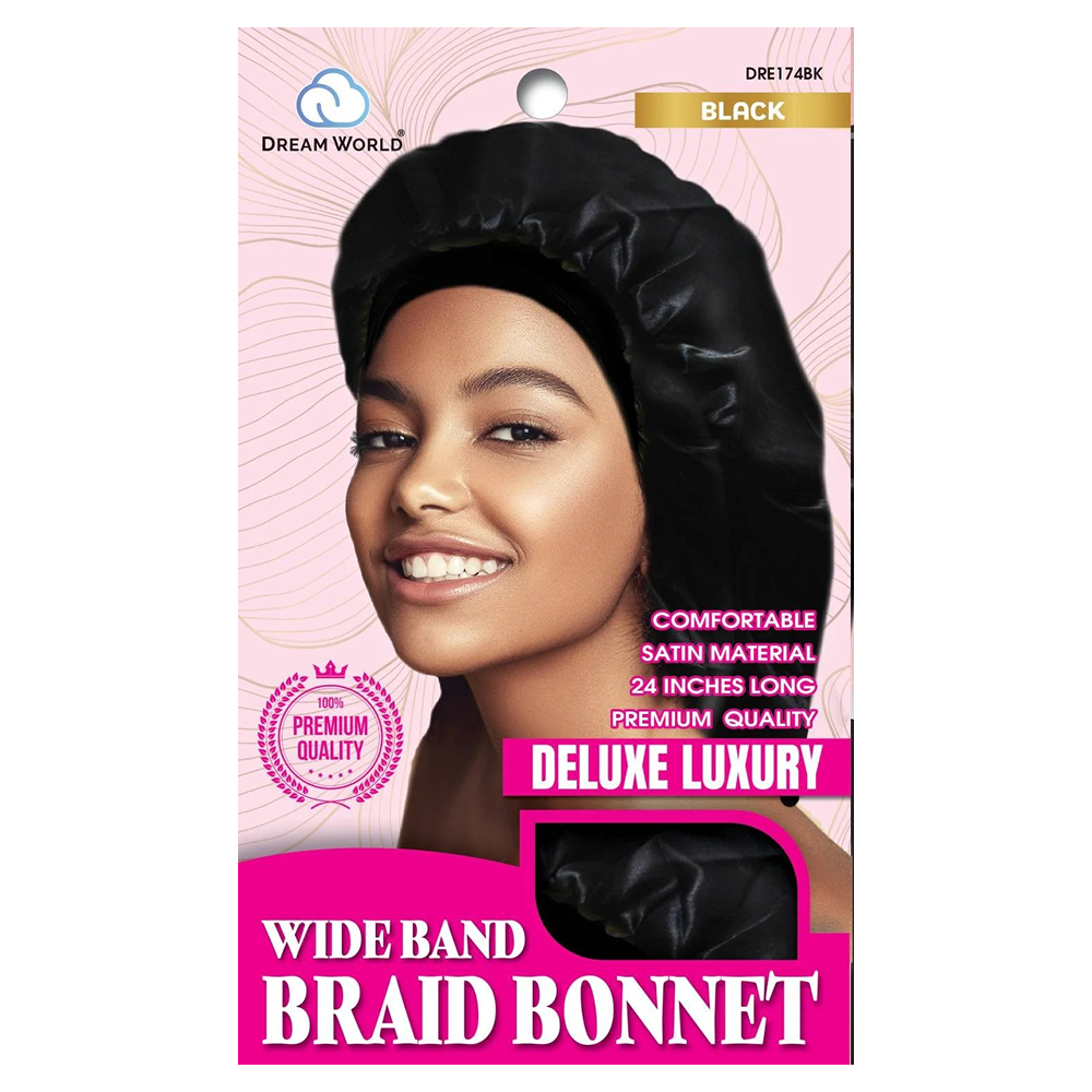 Dream World W-Wide Band Braid Bonnet XL-All-Aladin Beauty