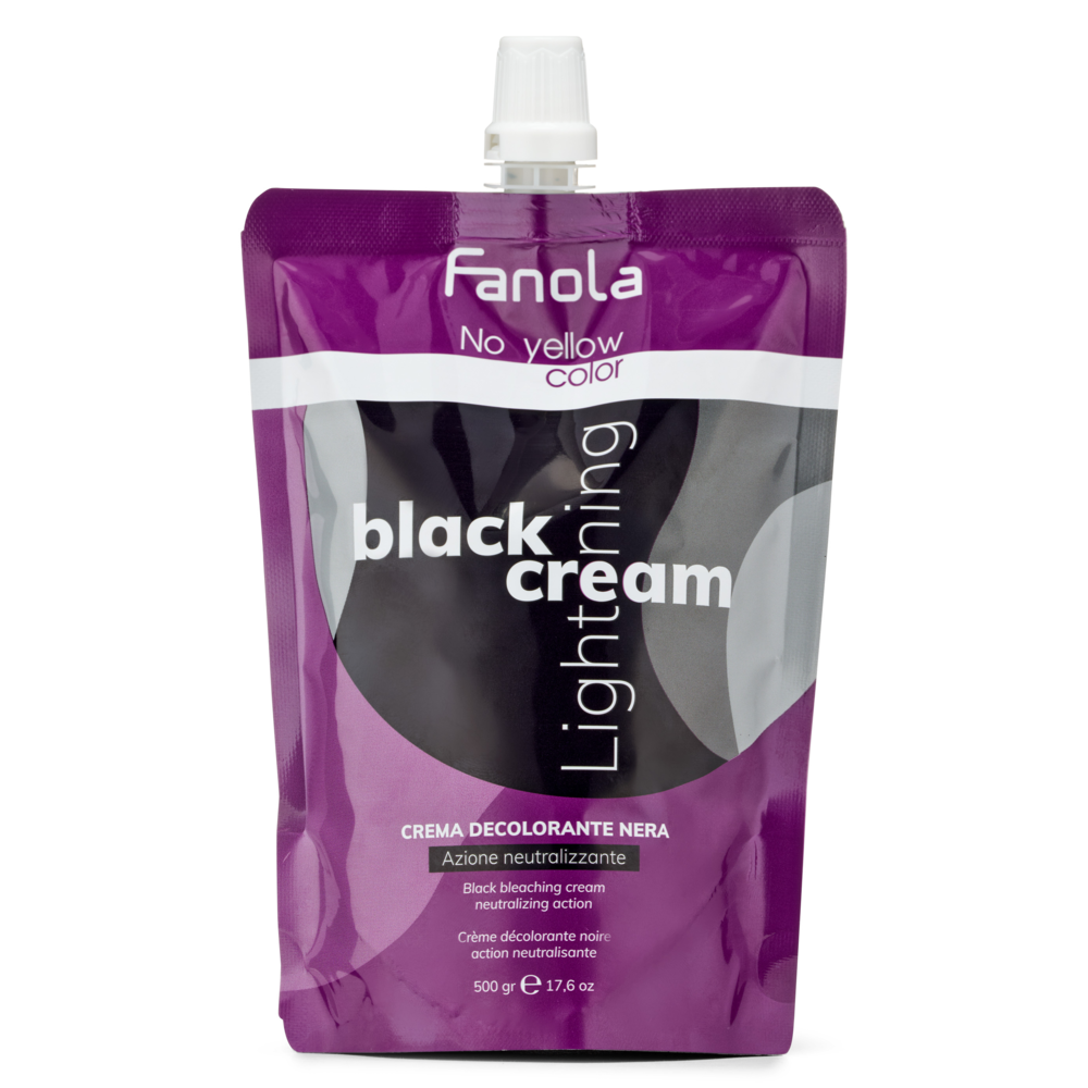 Fanola Black Bleaching Cream No Yellow Vegan 500g