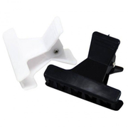 Bifull Small White/Black Clamp Clip 12 Units