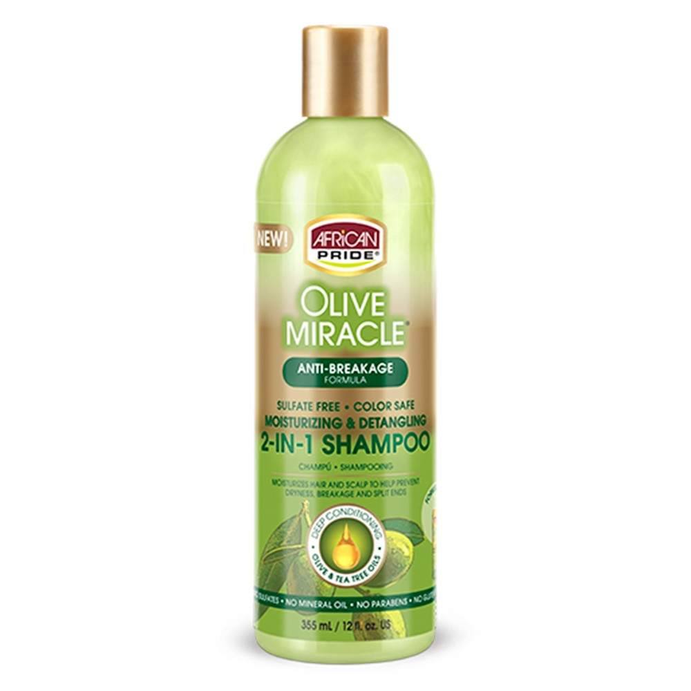 African Pride Olive Miracle 2 in 1 Shampoo 355ml