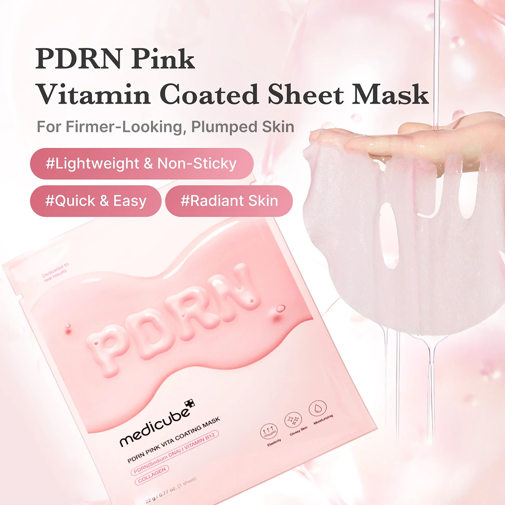 Medicube Pdrn Pink Vita Coating Mask 28g 1-Pack-Sheet Mask-Aladin Beauty