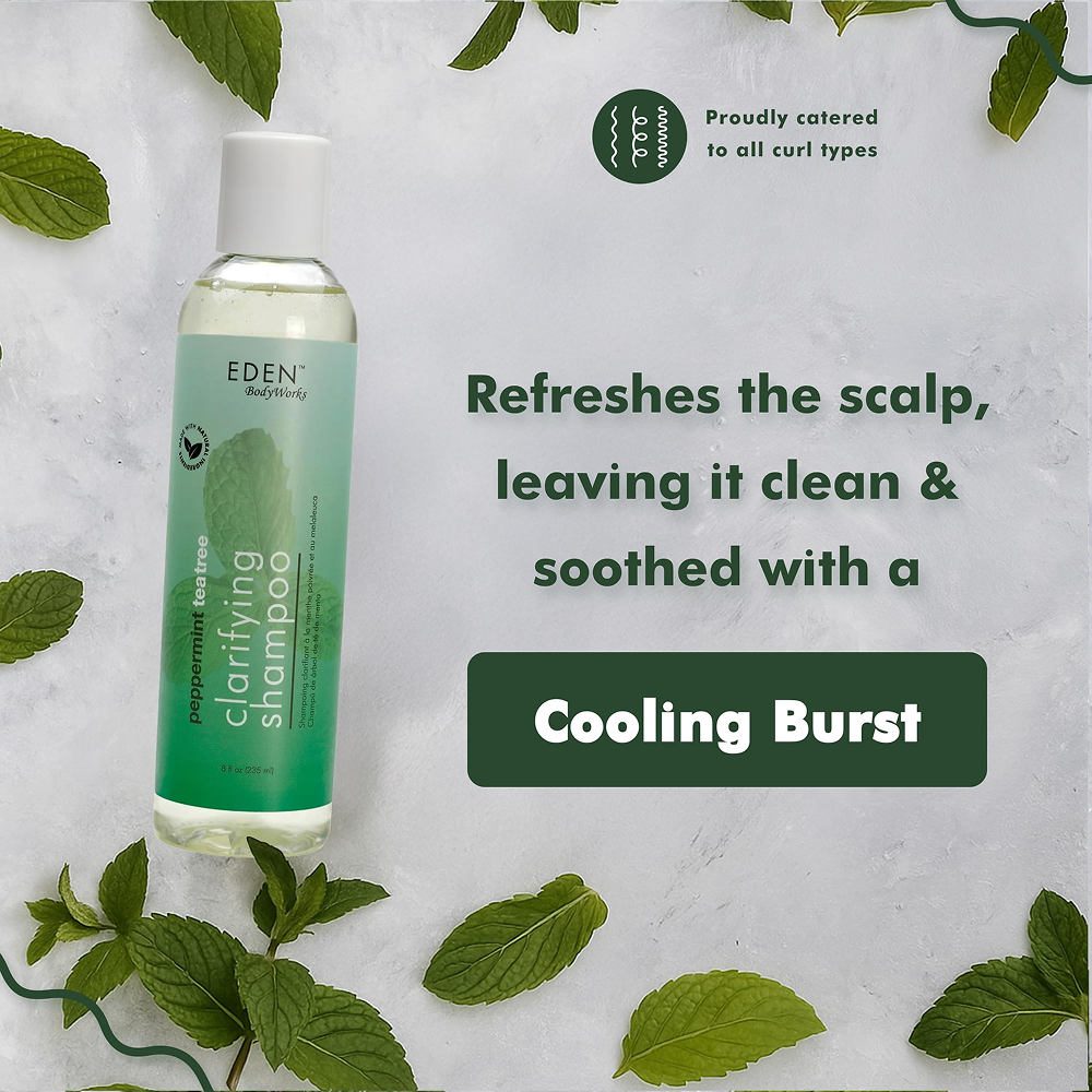 Eden Bodyworks Peppermint Tea Tree Clarifying Shampoo 8oz-Clarifying Shampoo-Aladin Beauty