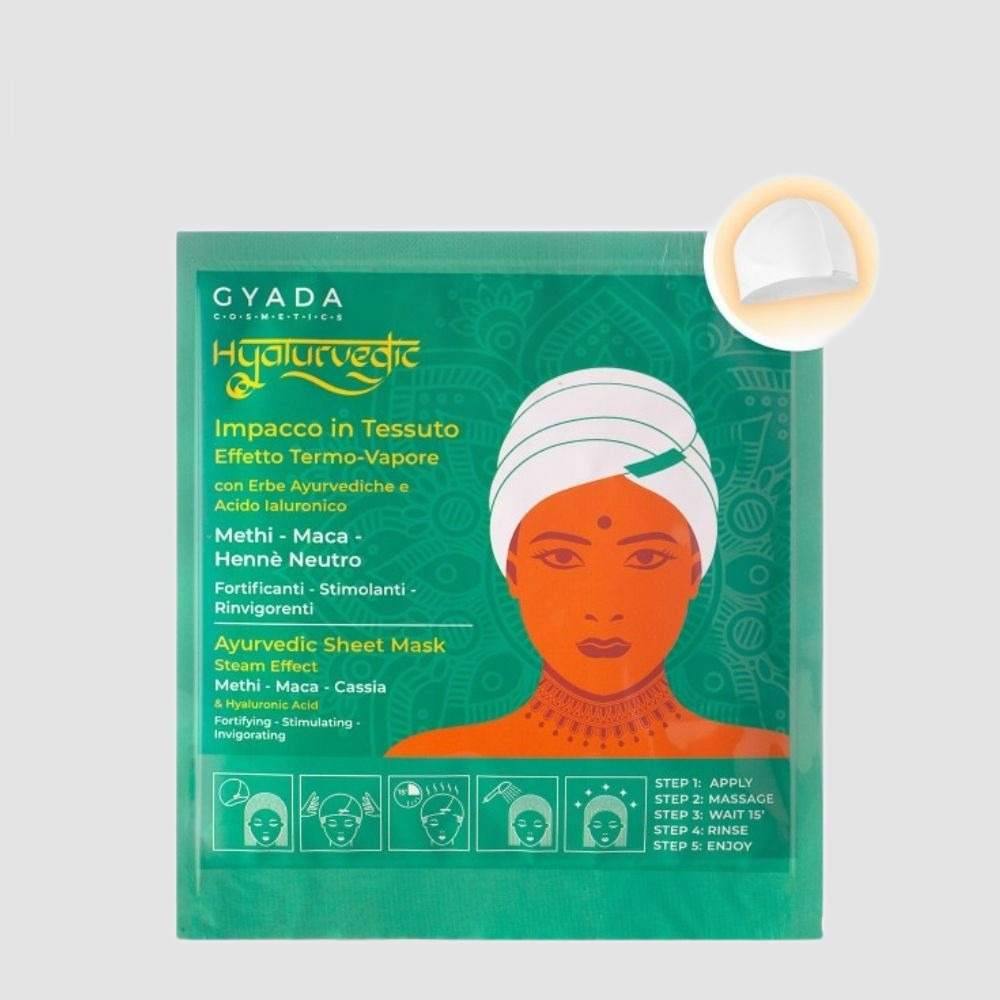 Gyada Hyalurvedic Fortifying Ayurvedic Fabric Hair Wrap – Methi, Maca, Neutral Henna 60ml