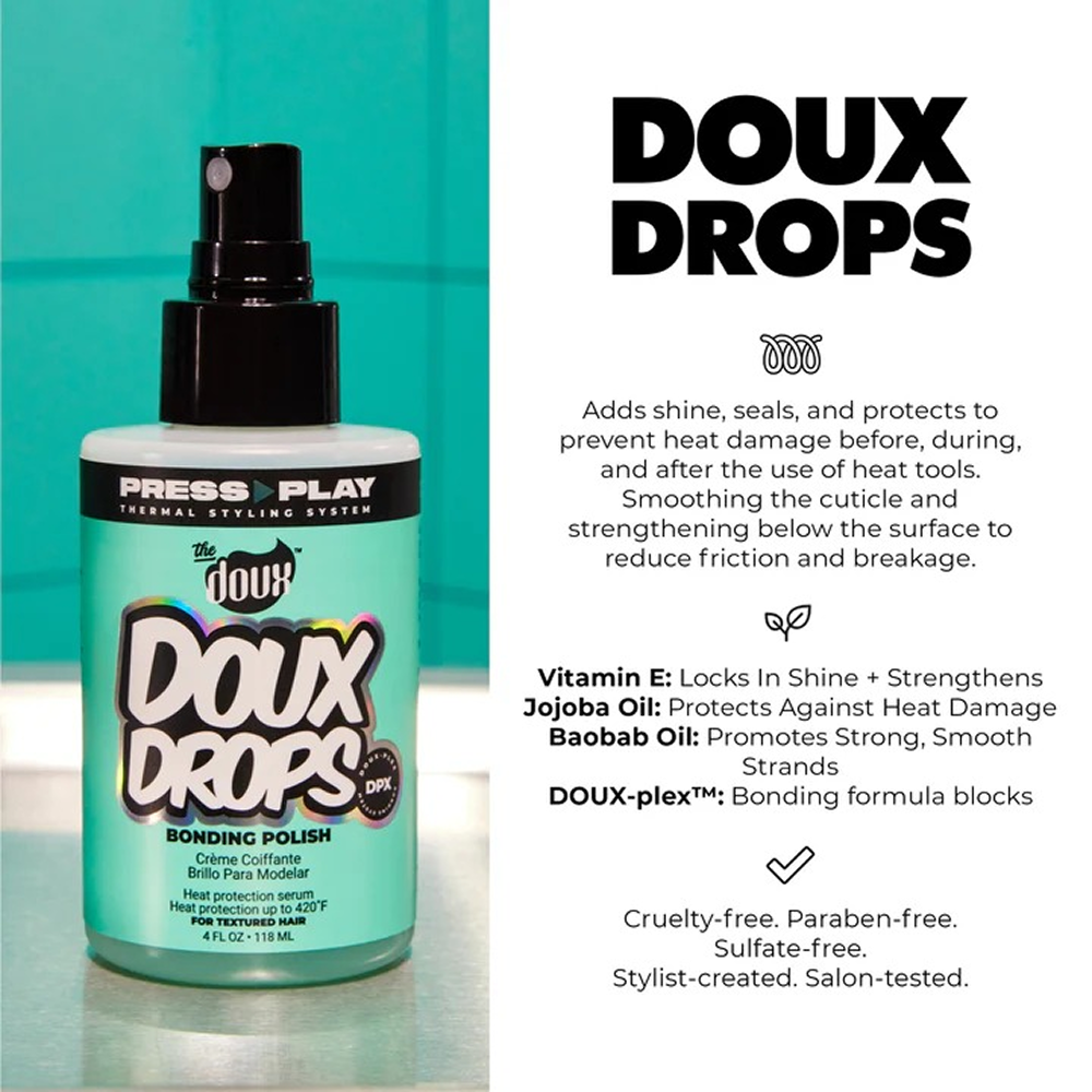 The Doux Press Play Drops Bonding Polish 4oz-Heat Care-Aladin Beauty