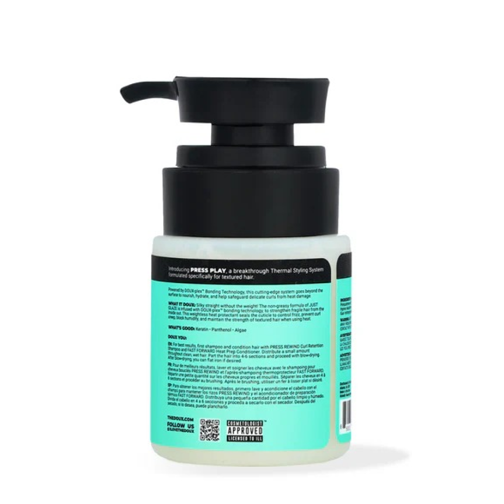 The Doux Press Play Just Glaze Silkening Fluid 2oz-Heat Care-Aladin Beauty