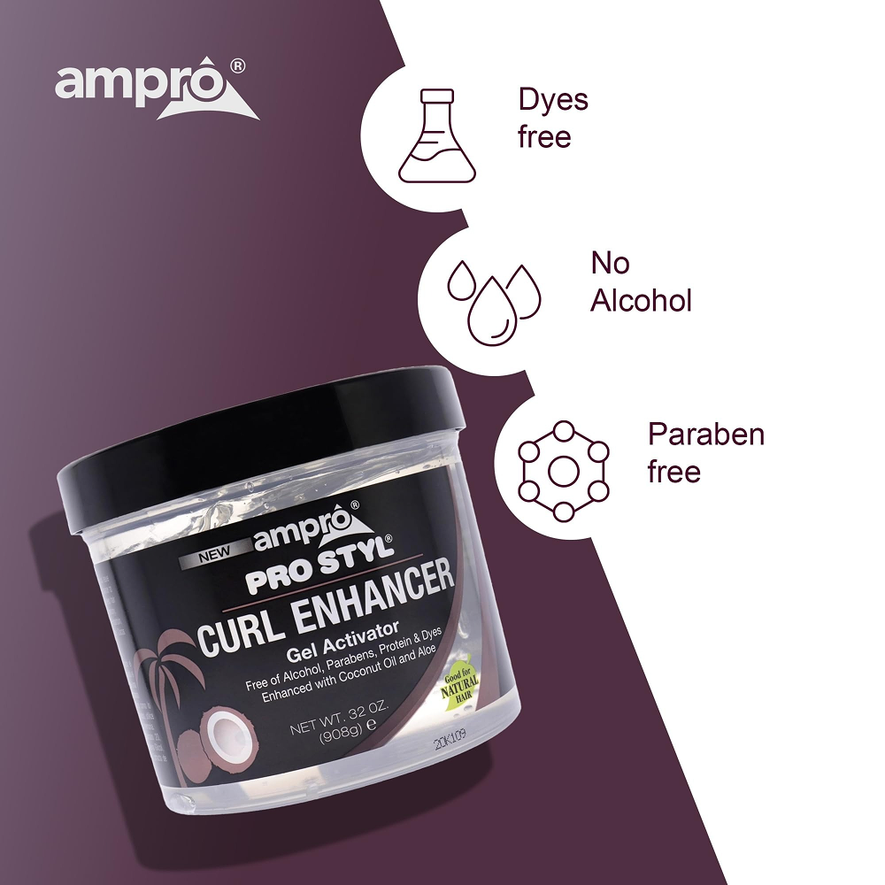 Ampro Curl Enhancer Gel Activator Regular 32oz-All-Aladin Beauty