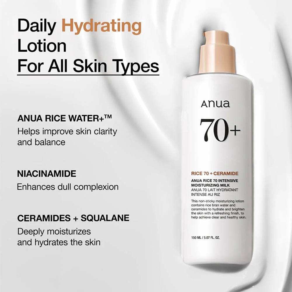 Anua Rice 70 Intensive Moisturizing Milk Lotion 150ml