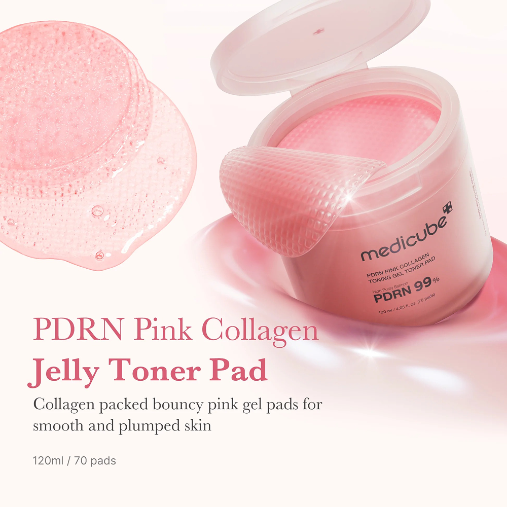 Medicube Pdrn Pink Collagen Toning Gel Toner Pad 70Pads-Collagen Pads-Aladin Beauty