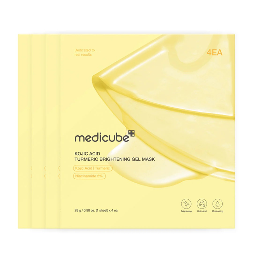 Medicube Kojic Acid Turmeric Brightening Gel Mask 28g 4 Sheets