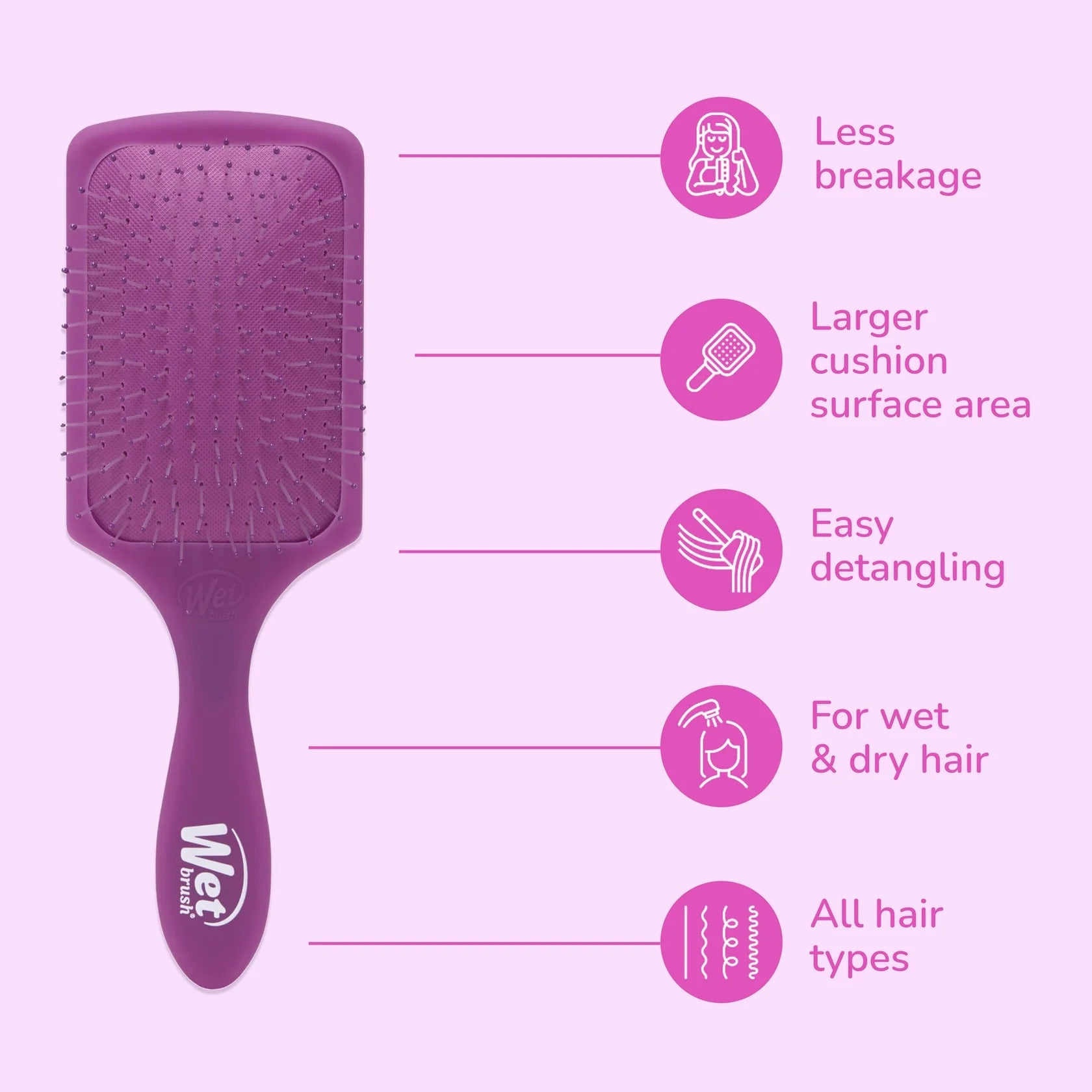 Wet Brush Professional Pro Paddle Detangler-All-Aladin Beauty