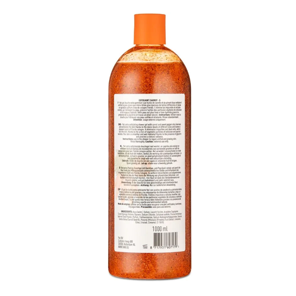 Yari Exfoliant Showergel Carrot & Piment Doux 1000ml-All-Aladin Beauty