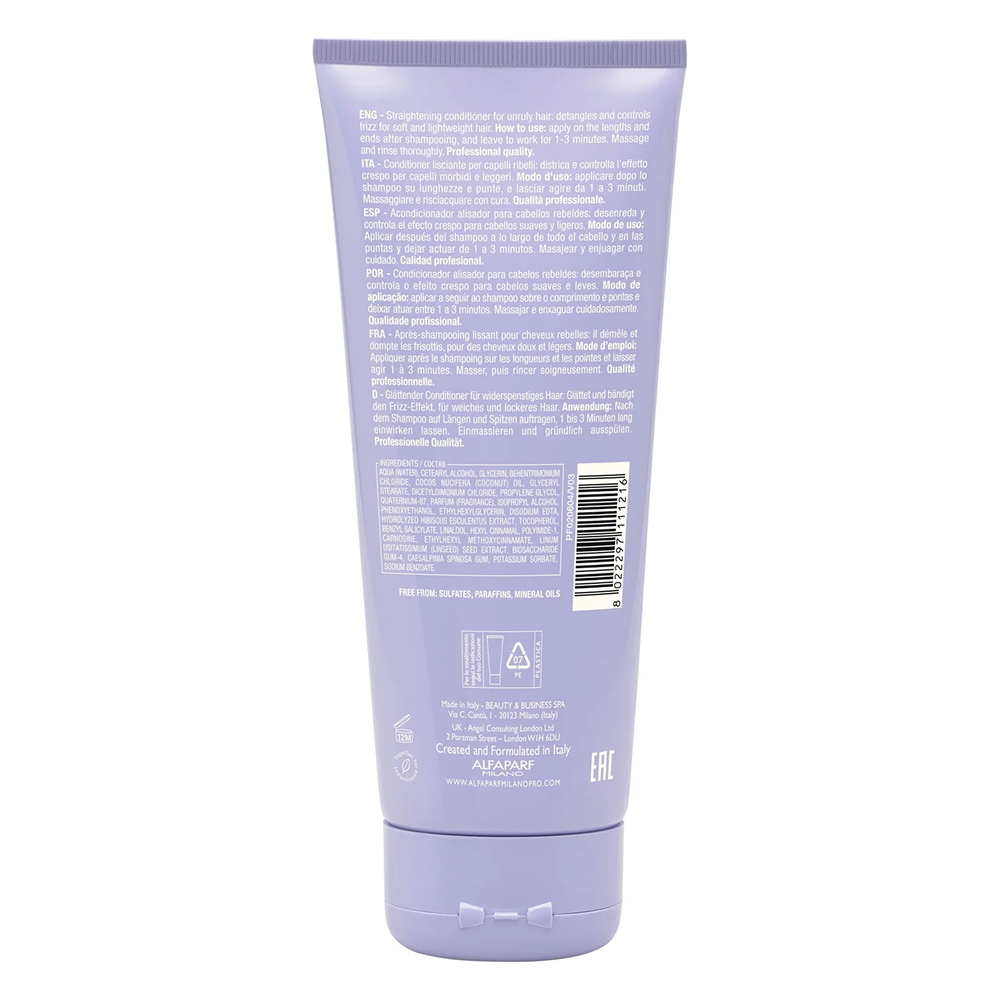 Alfaparf Semi Di Lino Smoothing Conditioner 200ml-Moisturizing Conditioner-Aladin Beauty