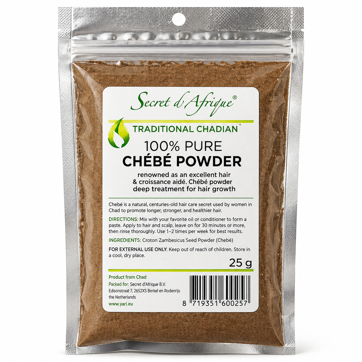 Secret d'Afrique Chebe Powder Mix 25g-All-Aladin Beauty
