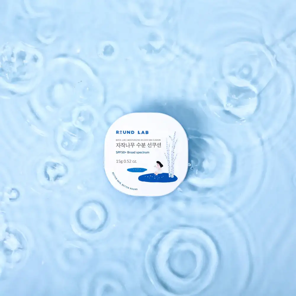 Round Lab Birch Moisturizing Sun Cushion SPF 50+ 15g-Sunscreen-Aladin Beauty