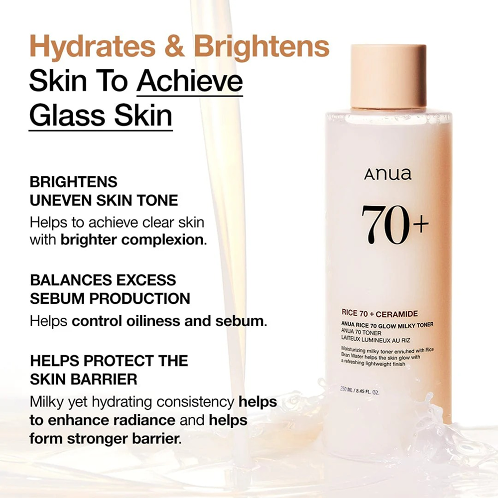 Anua Rice 70 Illuminating Milky Tonic 250ml-Toner-Aladin Beauty