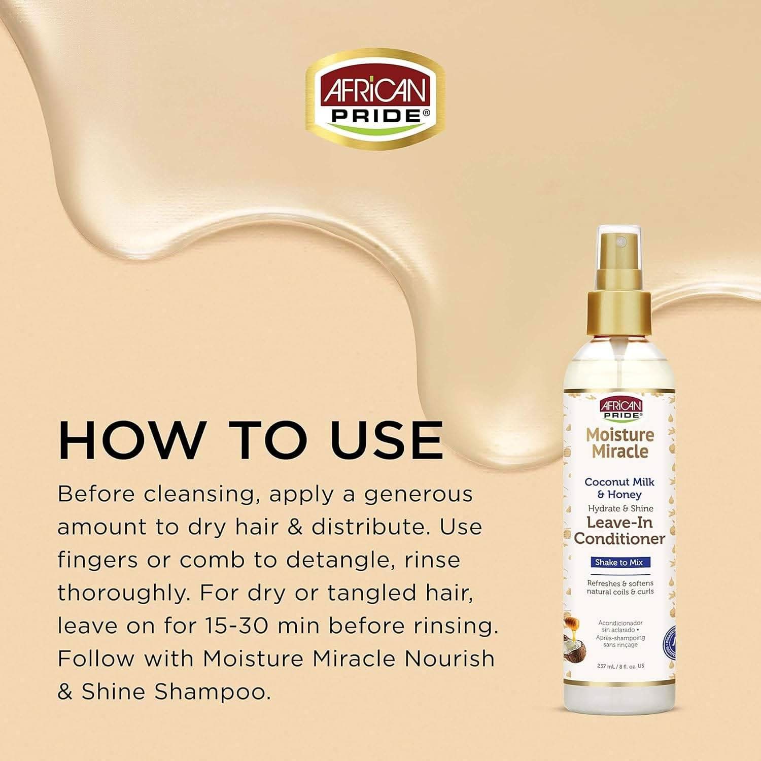 African Pride Moisture Miracle Leave-In Conditioner 8oz