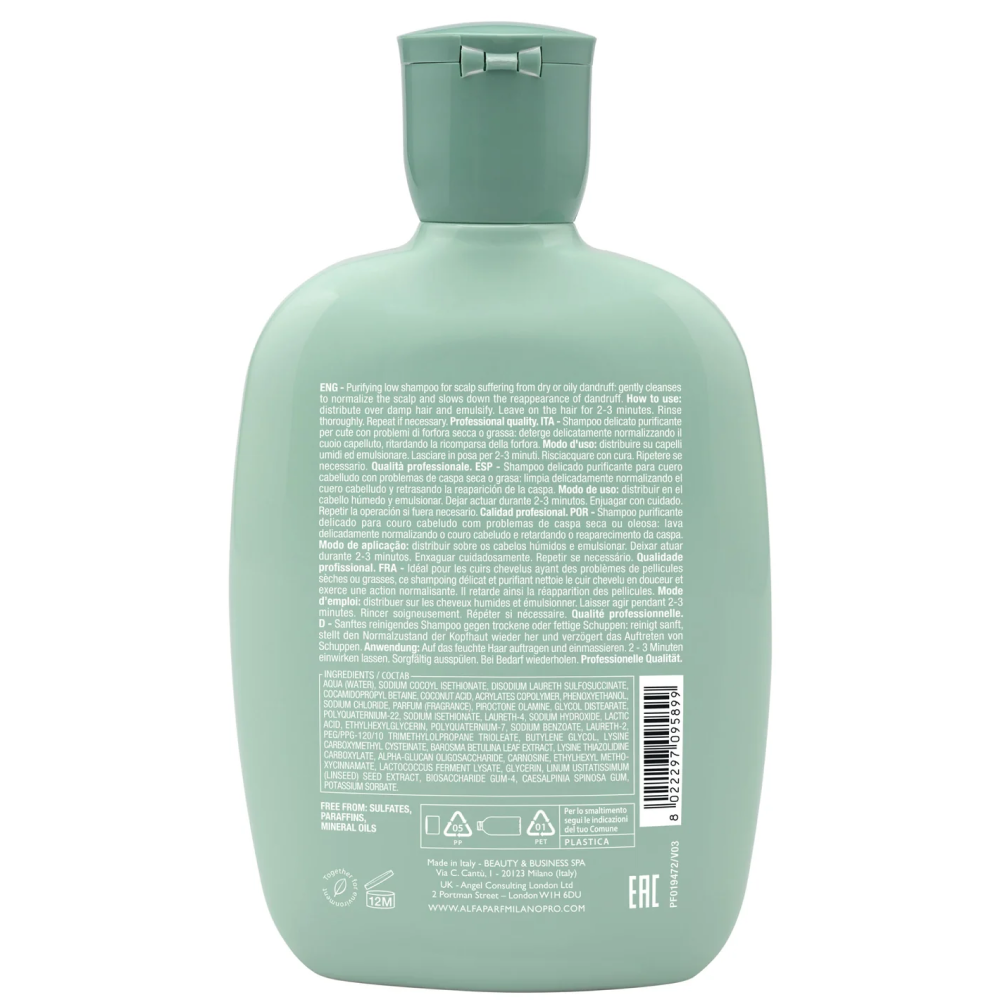 Alfaparf Semi Di Lino Scalp Rebalance Purifying Low Shampoo 250ml-Scalp Care Shampoo-Aladin Beauty