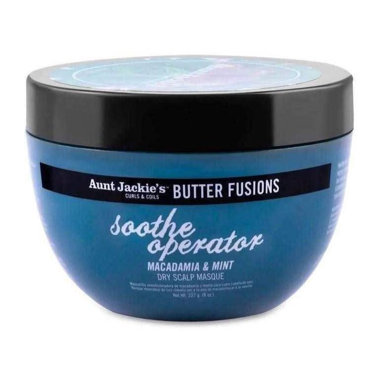 Aunt Jackie's Butter Fusions Soothe Operator Macadamia & Mint Mascarilla 227g - Aladin Beauty