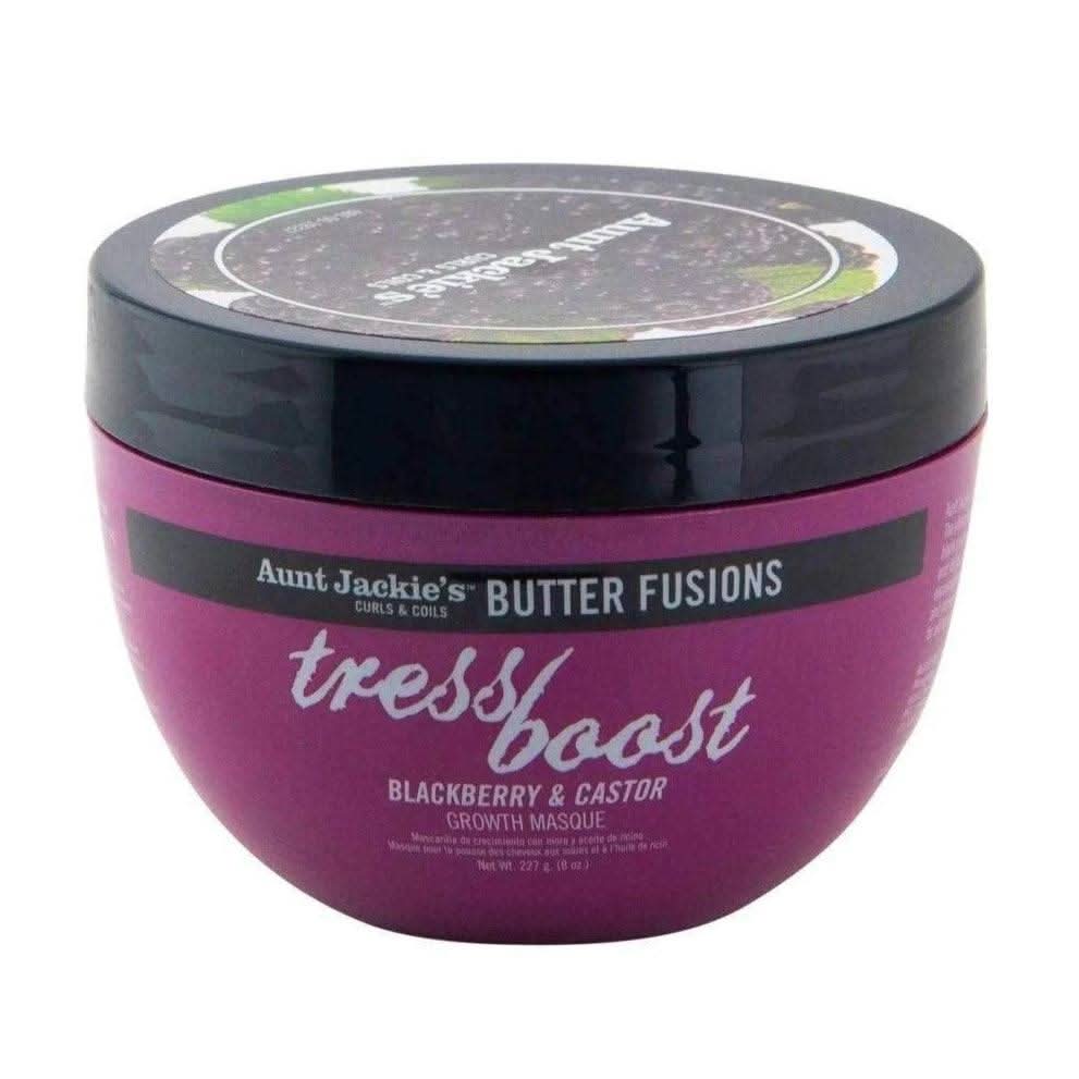 Aunt Jackie's Butter Fusions Tress Boost Blackberry & Castor Mascarilla 227g - Aladin Beauty