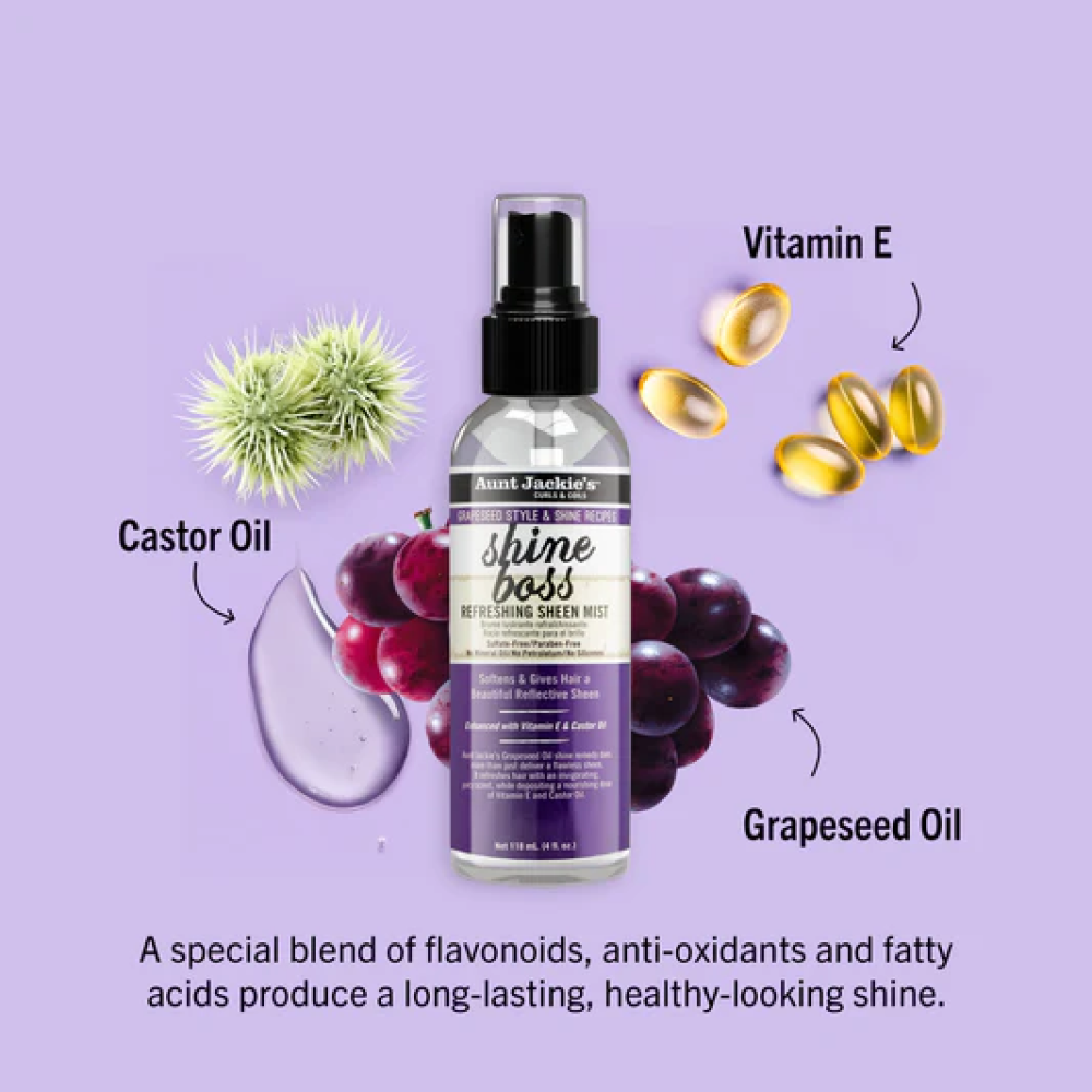 Aunt Jackie's Grapeseed Shine Boss Refreshing Sheen Mist 118ml