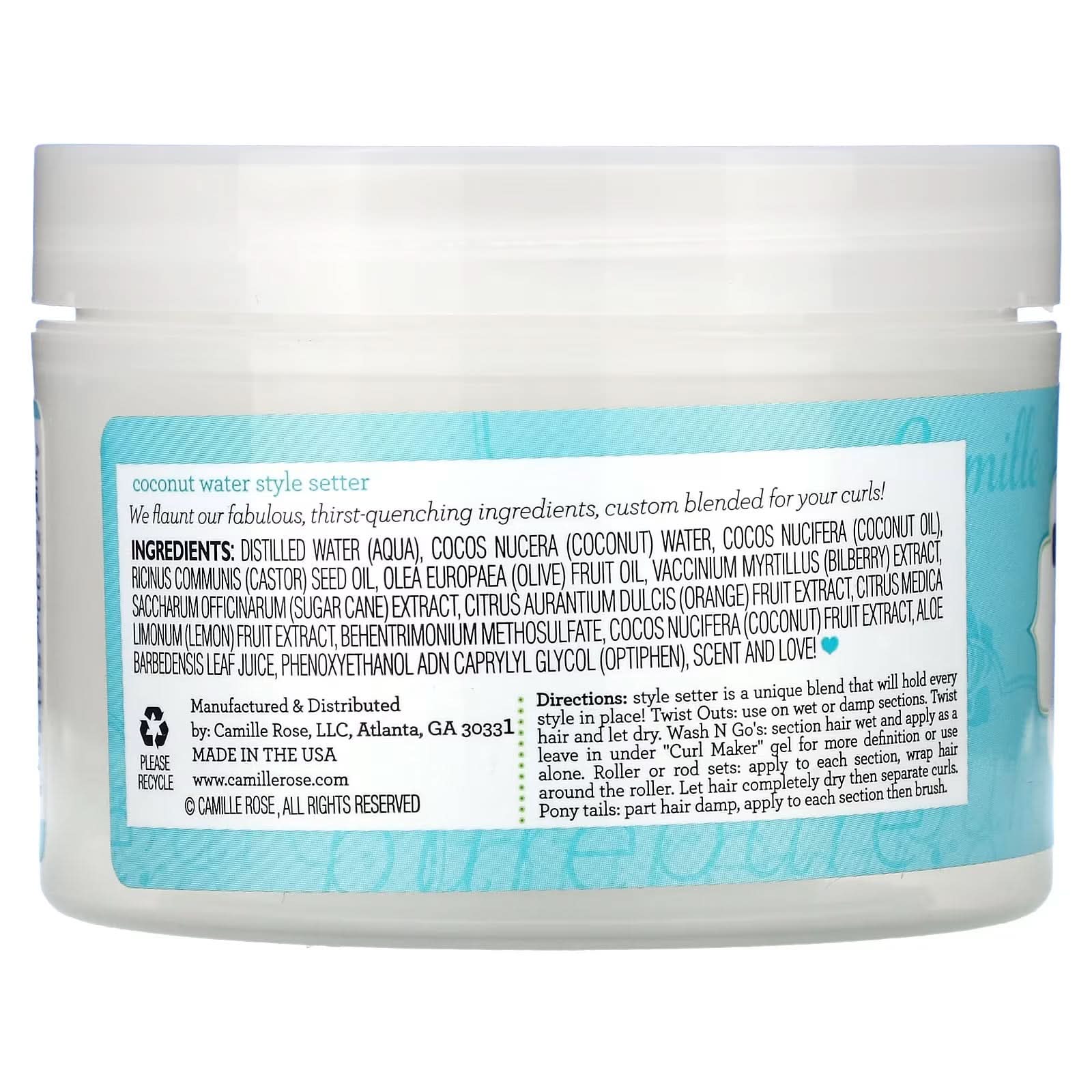 Camille Rose Coconut Water Style Setter 240ml