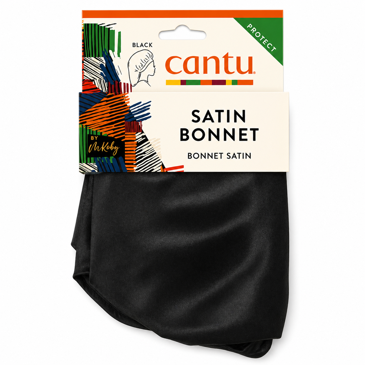 Cantu Satin Bonnet Black Classic
