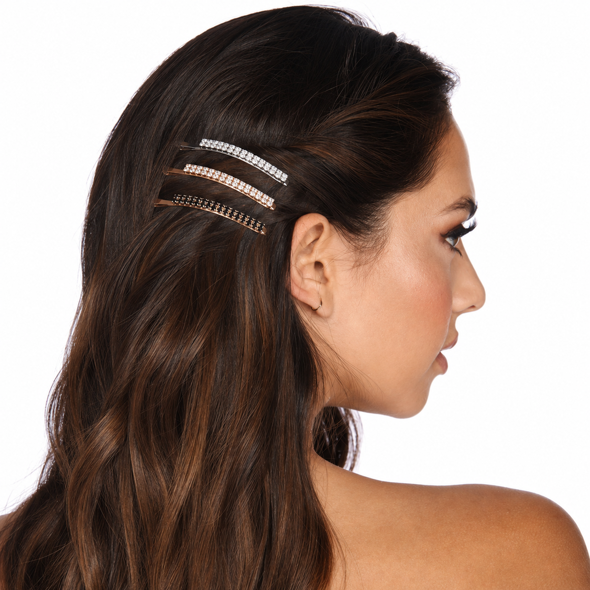 Bifull Decorated Hair Clips Diamonds