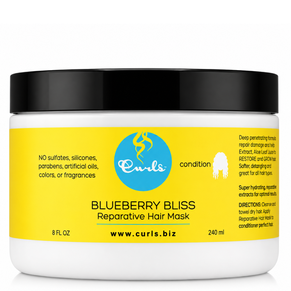 Curls Blueberry Bliss Reparative Hair Mask 240ml-Hair Mask-Aladin Beauty