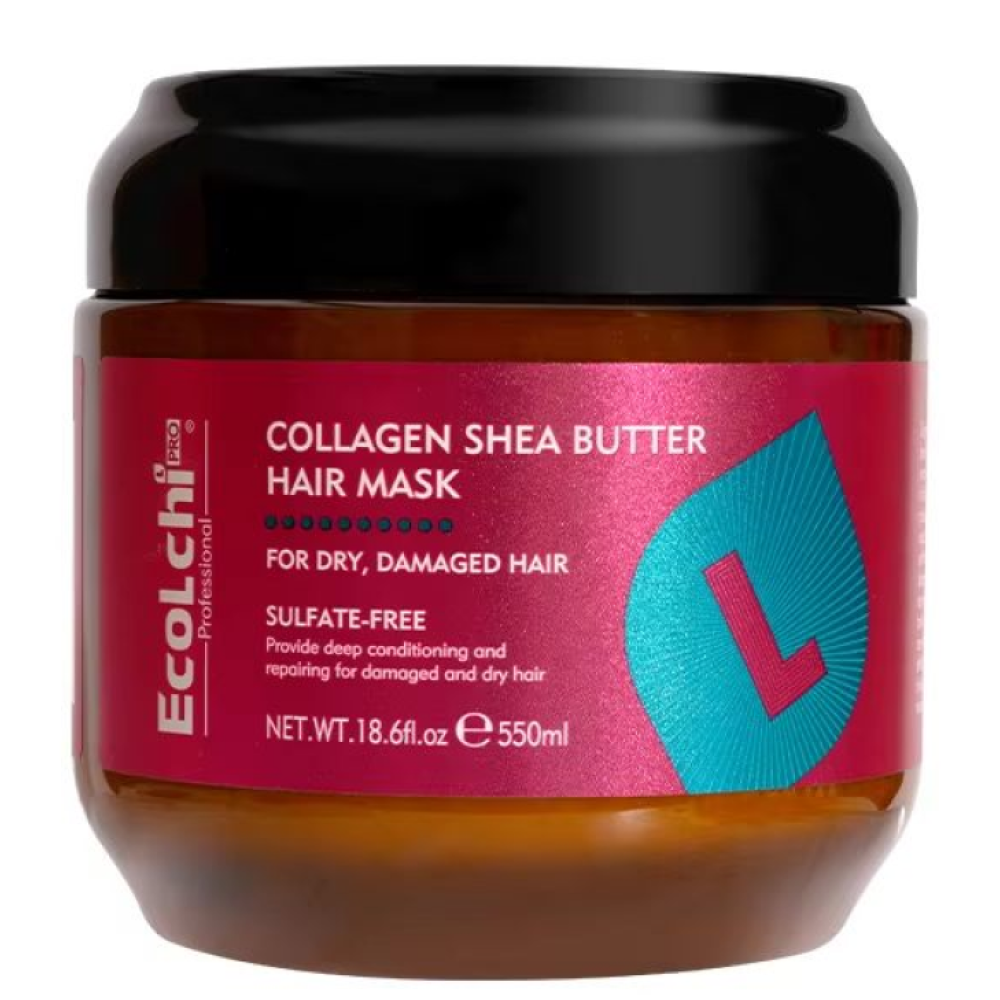 Ecolchi Collagen Shea Butter Mask 550ml-Hair Mask-Aladin Beauty