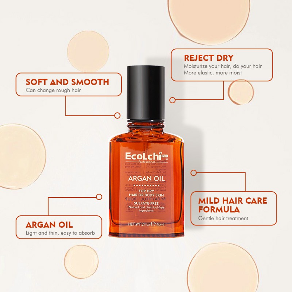 Ecolchi Hair & Skin Oil with Collagen, Shea Butter & Argan Oil 60ml