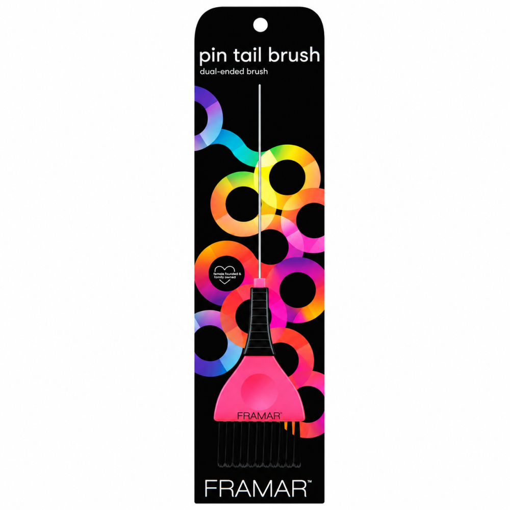 Framar Color Brush with Pin Tail Pink
