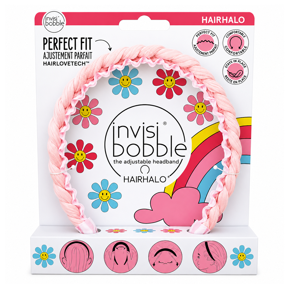 Invisibobble Hairhalo Eat, Pink, and Be Merry