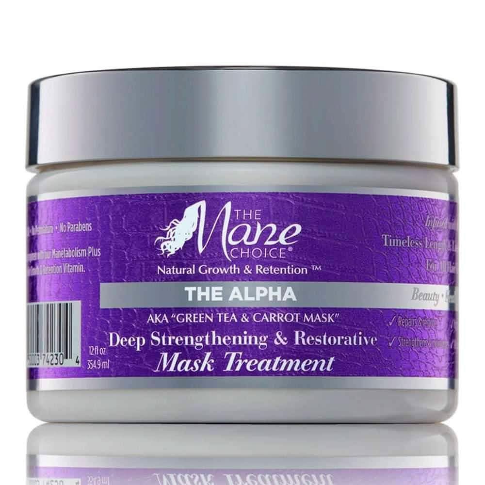 The Mane Choice Alpha Green Tea & Carrot Deep Strengthening & Restorative Treatment Mask 354ml - Aladin Beauty