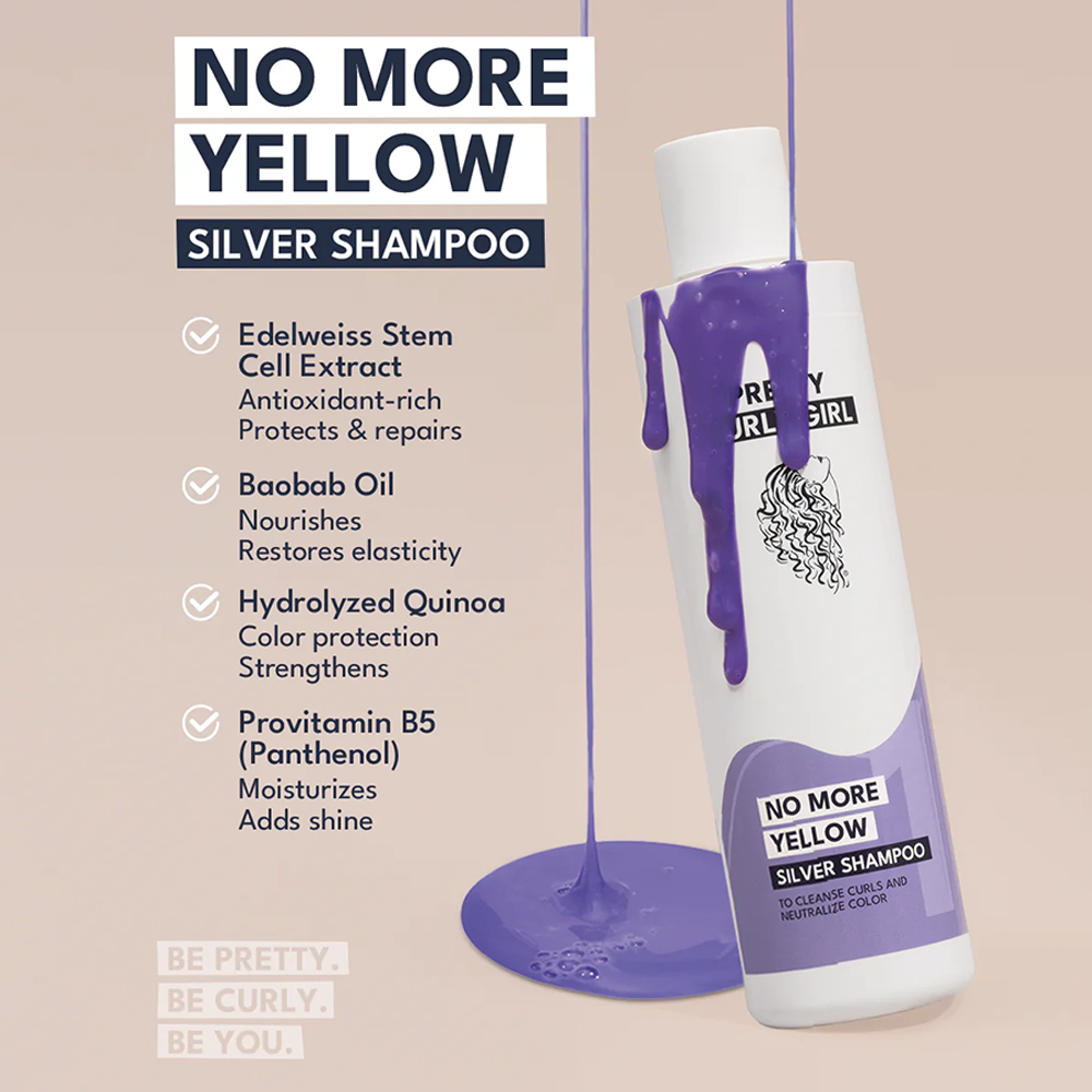 Pretty Curly Girl No More Yellow Silver Shampoo