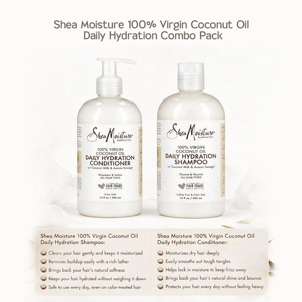 Shea Moisture 100% Virgin Coconut Oil Daily Hydration Combo Pack