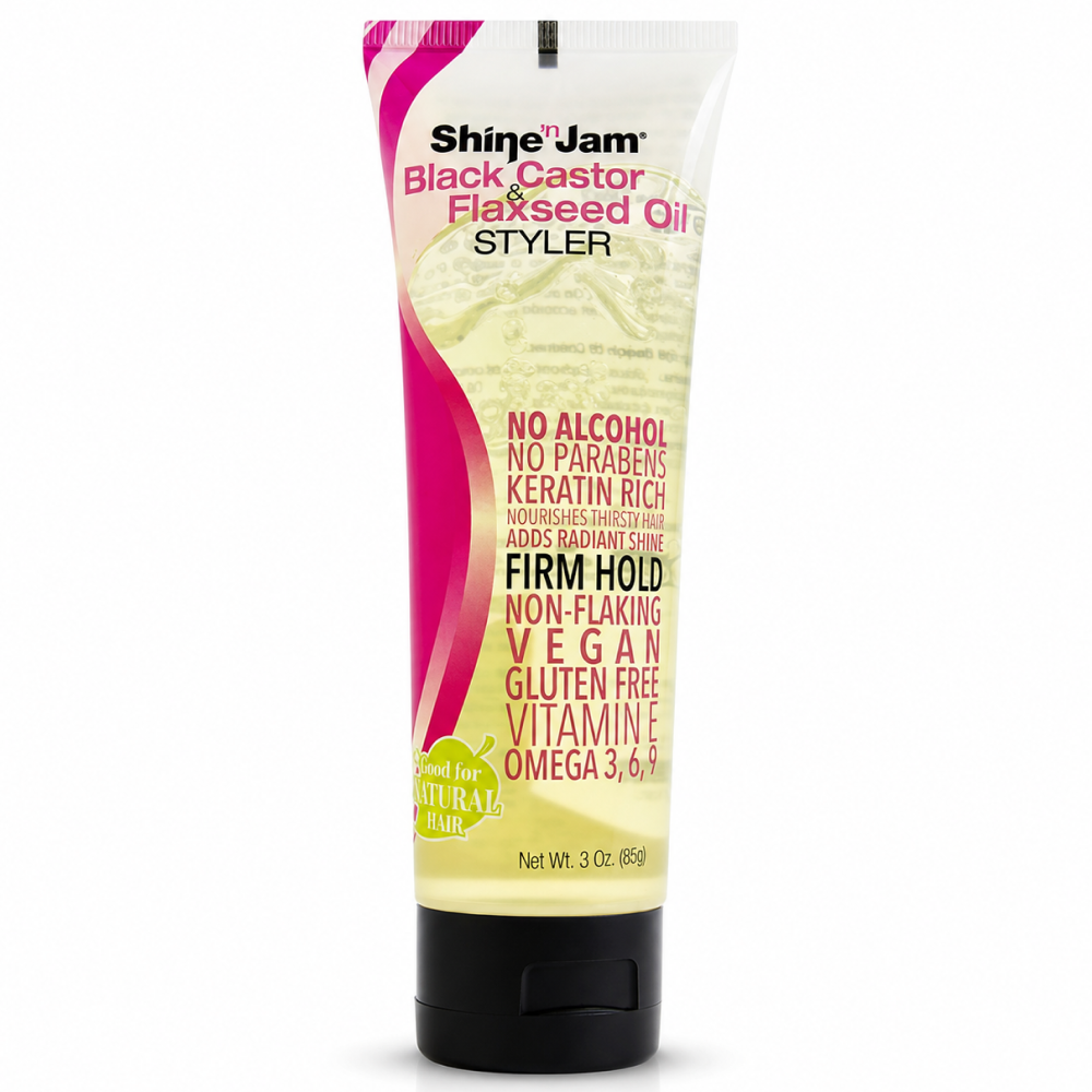 Shine 'n Jam Black & Castor Flaxseed Oil Styler