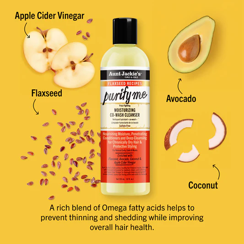 Aunt Jackie's Flaxseed Purify Me Co-Wash Cleanser 355ml