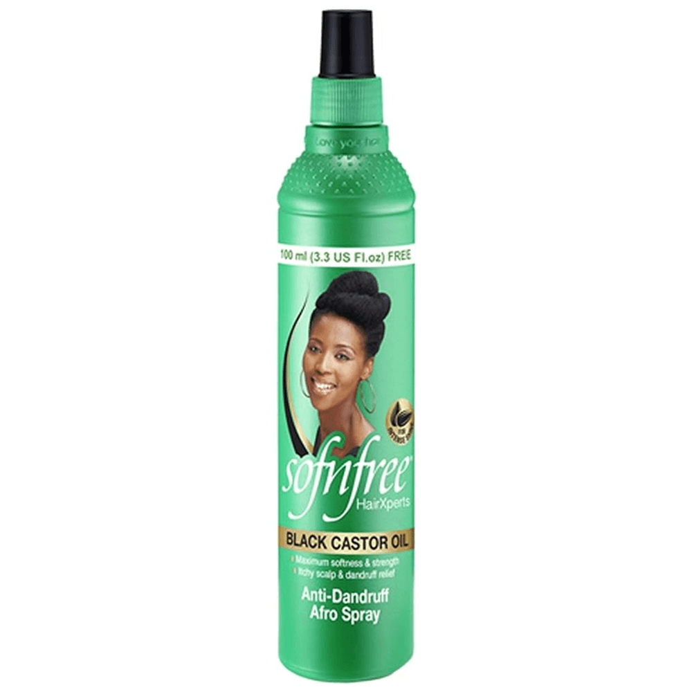 Sof n'free Black Castor Oil Anti-Dandruff Curl Afro Spray 350ml