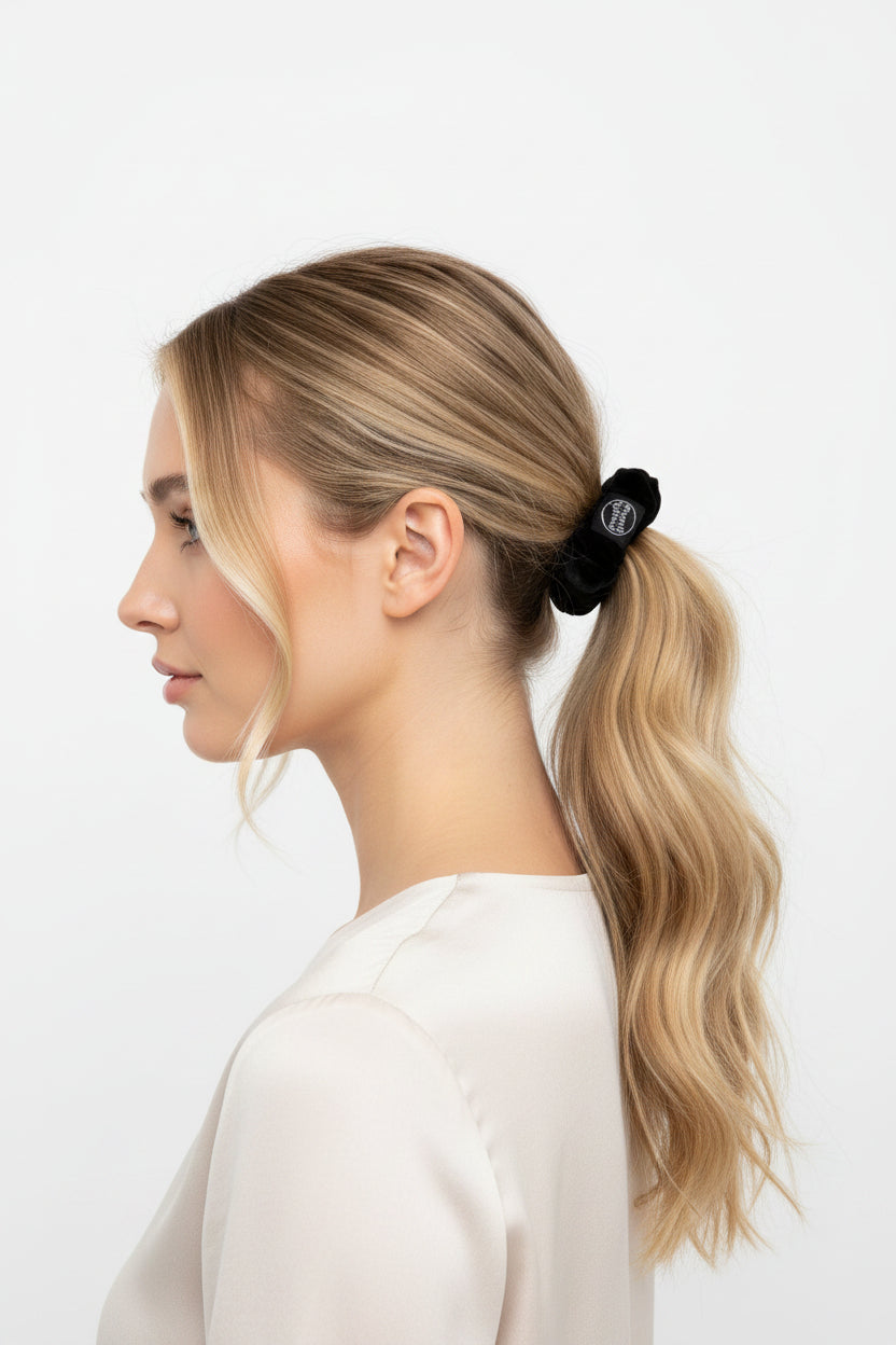 Sprunchie True Black Invisibobble-Hair Ties-Aladin Beauty