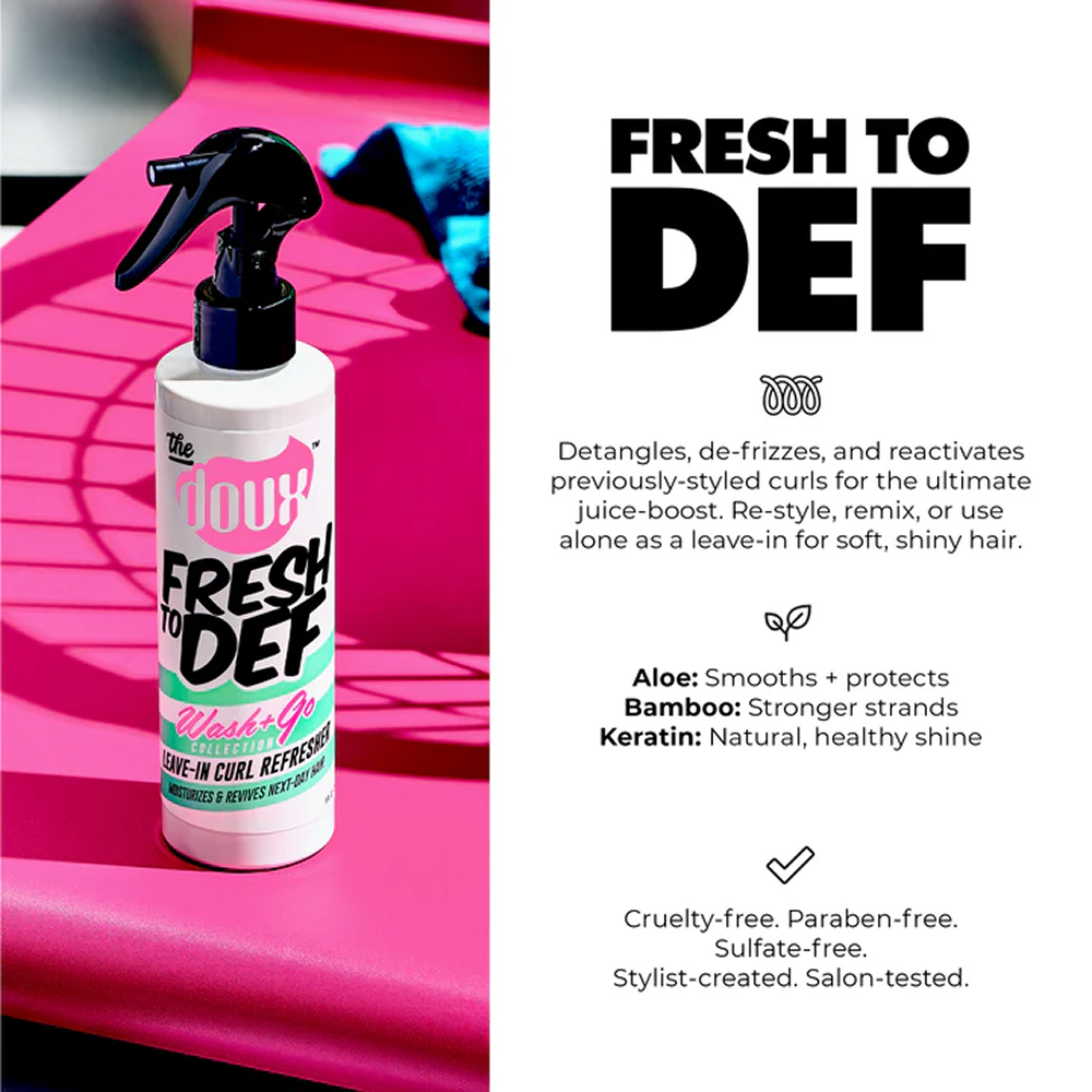 The Doux Fresh To Def Wash + Go Leave-in Curl Refresher 236ml
