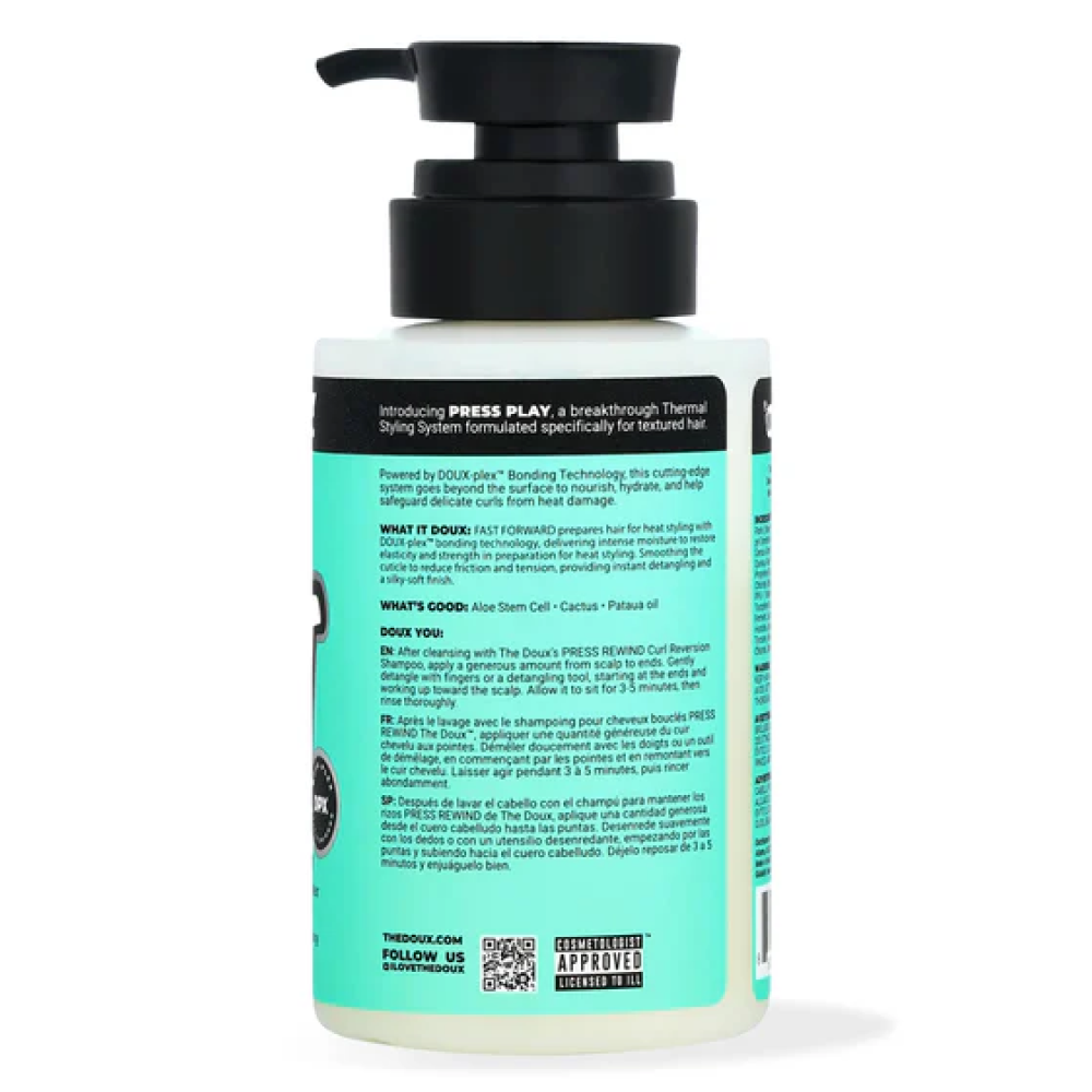 The Doux Press Play Fast Forward Heat Prep Conditioner 236ml-Heat Protectant-Aladin Beauty
