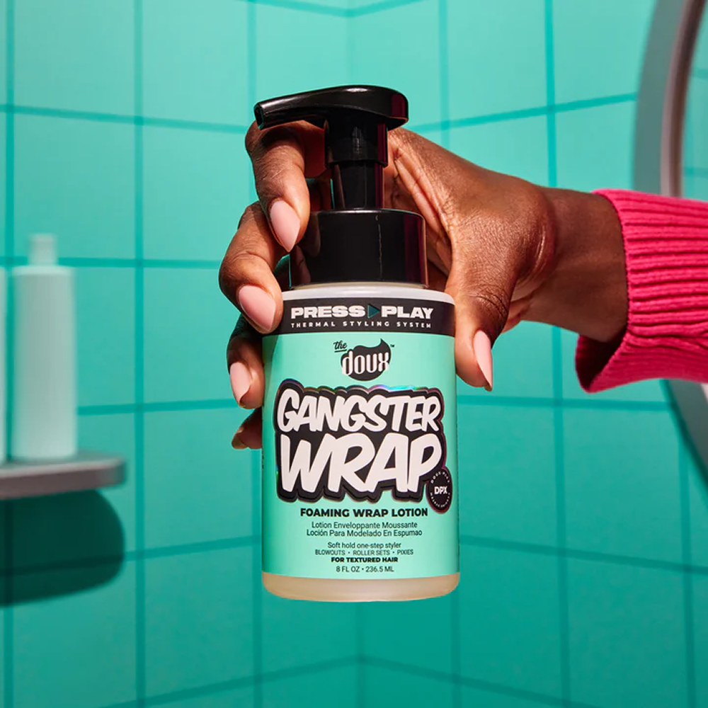 The Doux Press Play Gangster Wrap Foam Wrap Lotion 8oz-Styling Mousse-Aladin Beauty